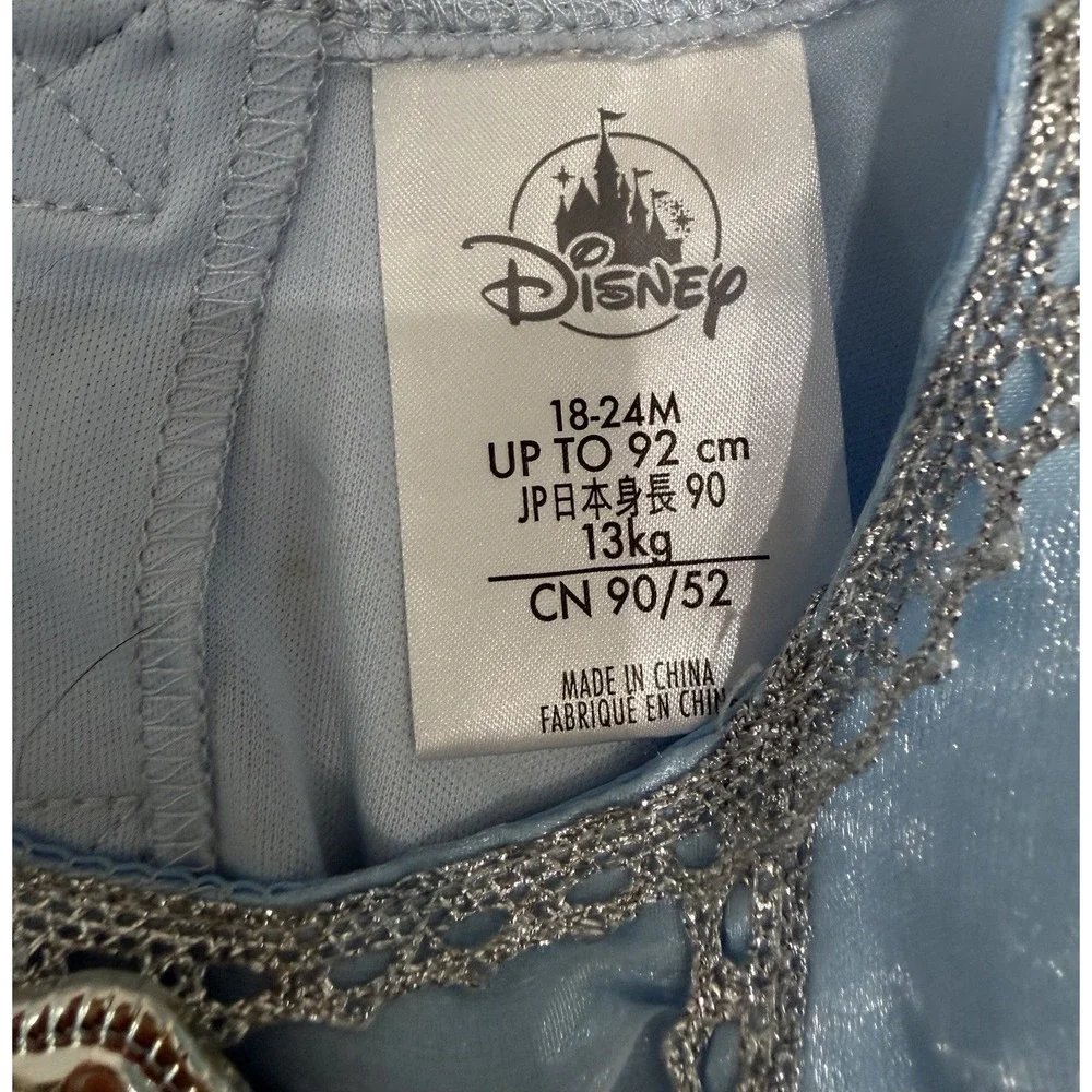 Disney Store Girl Princess Cinderella Blue Dress Costume Size18-24 Month